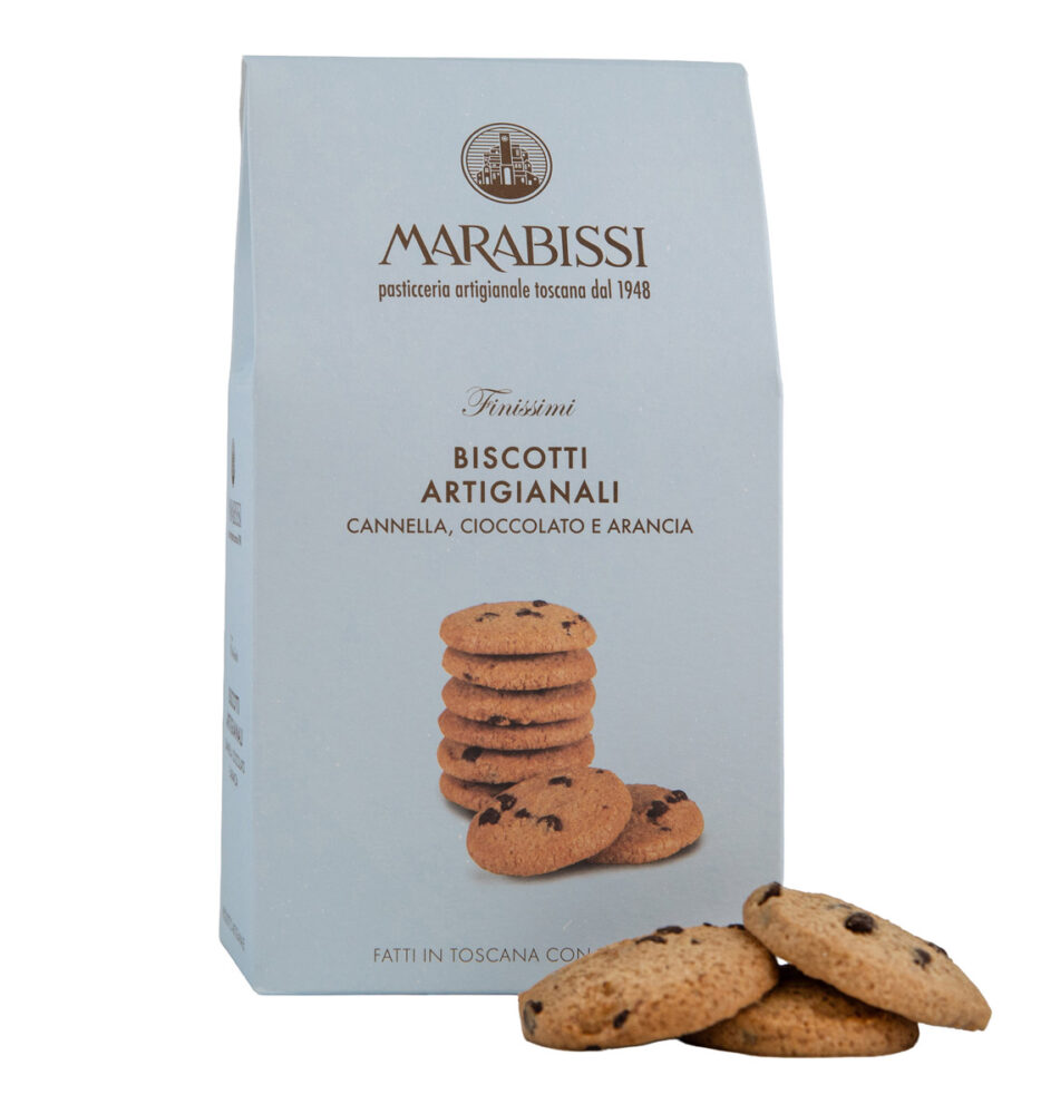 Biscotti canella, cioccolato e arancia